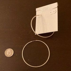 Sterling silver large hoops
